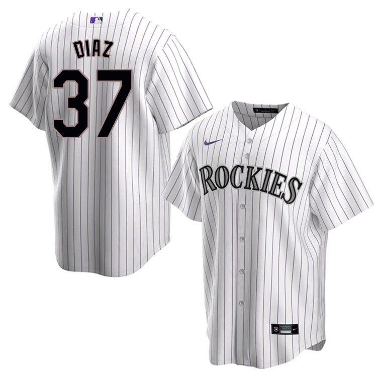 Nike Men #37 Jairo Diaz Colorado Rockies Baseball Jerseys Sale-White